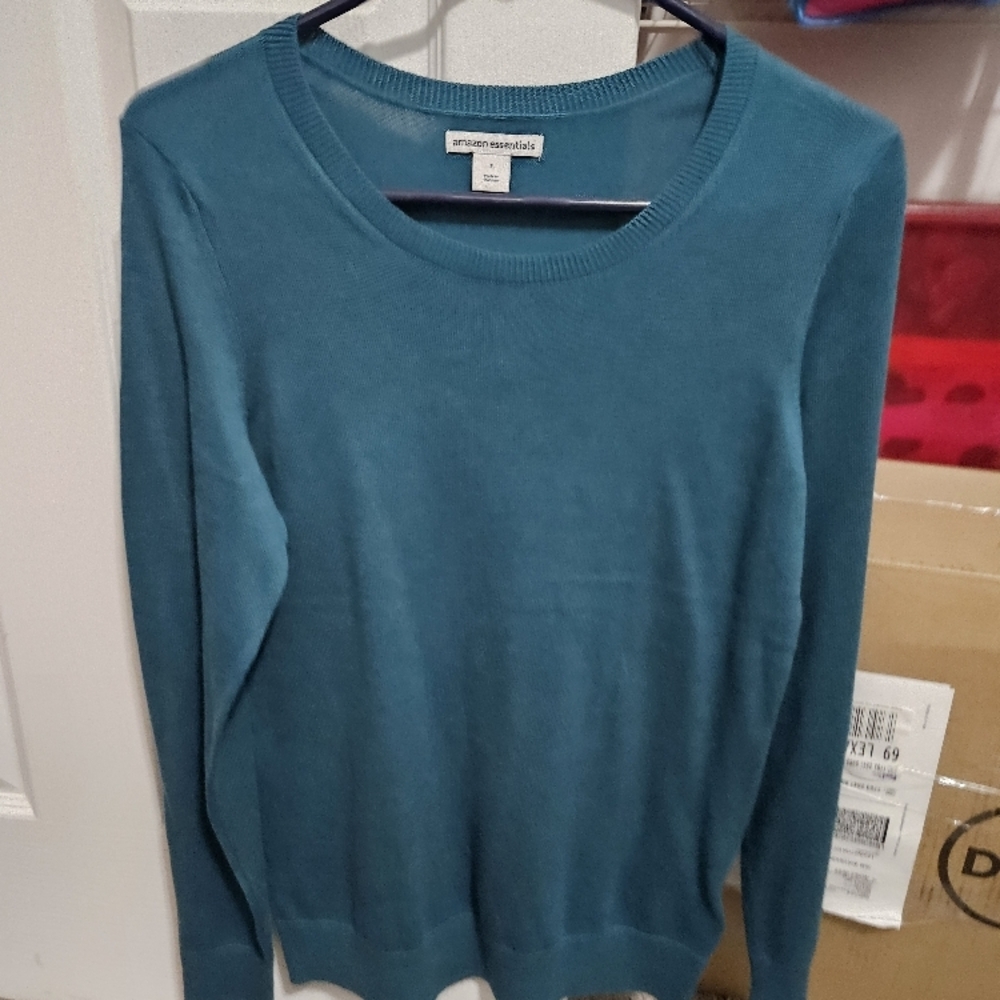 Amazon Essentials Women's Teal Sweater